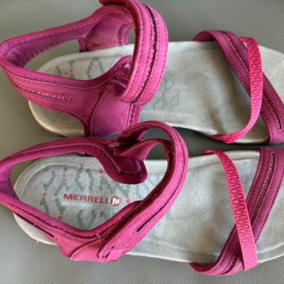 MERRELL Select Grip Women's sz 8 'Fuchsia' outdoor velcro strap sandals - Picture 6 of 15